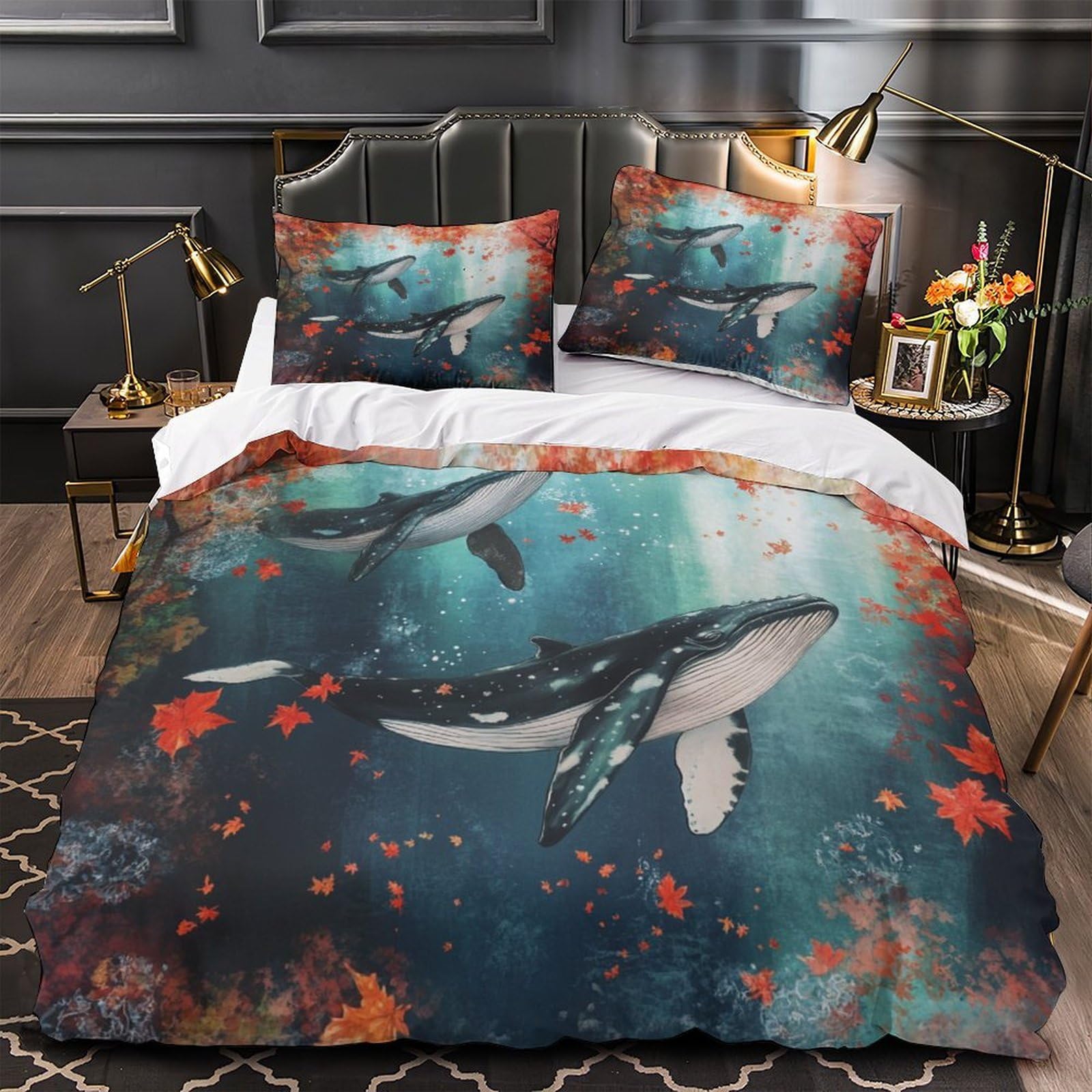 Drap de couette baleine fantastique pour transformer la chambre des filles et enfants