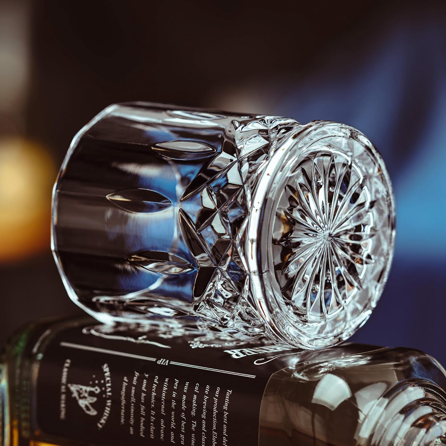 Whiskey Glasses Set of 4, 10oz Old Fashioned Bourbon Glasses with 4 Ice Ball Molds, Lead-free Rocks Glassware for Scotch, Liquor & Cocktails, Gift for Men - Image 9