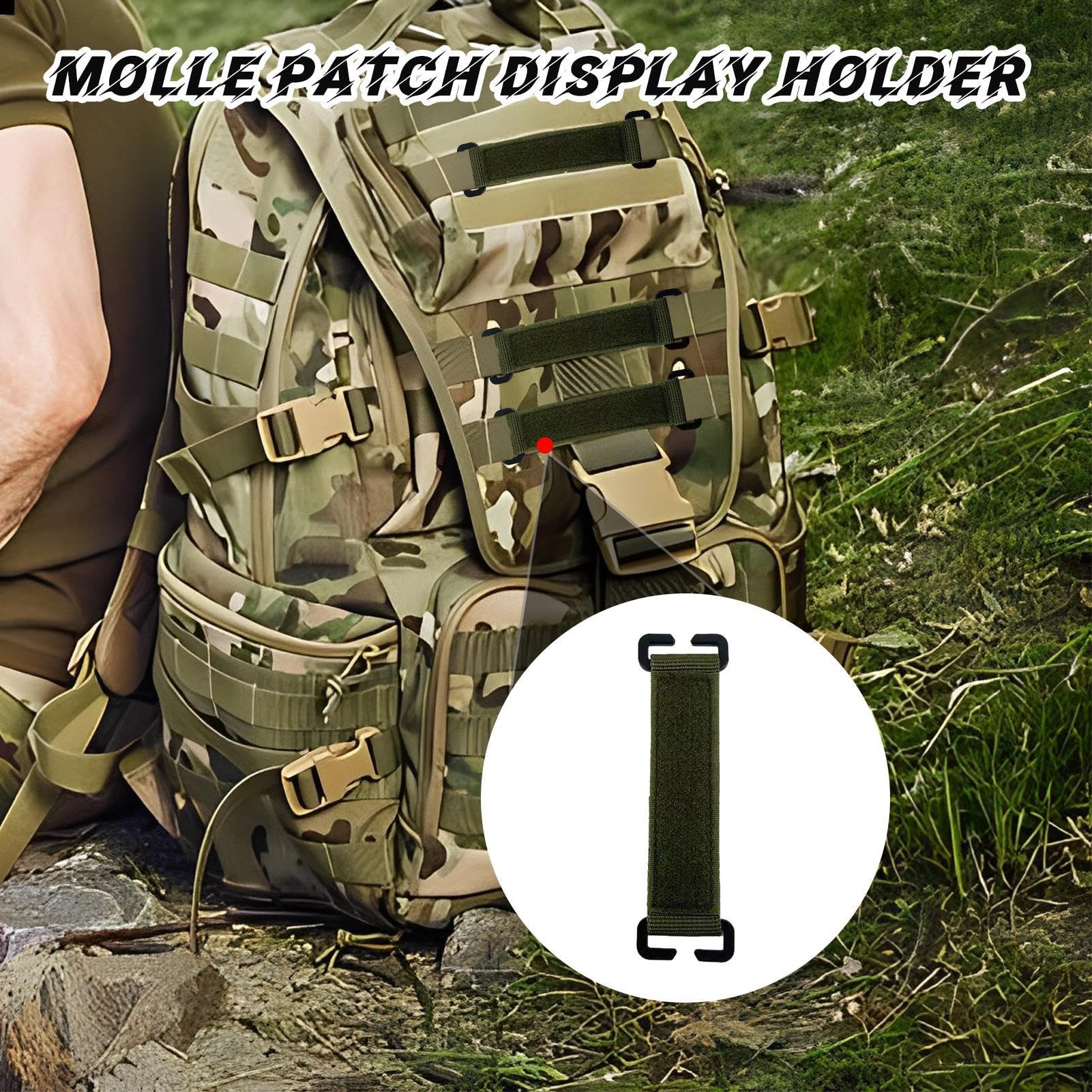 Lot De 4 Bandes De Fixation Molle – Nylon, Légères, Pour Patchs Et Accessoires De Sac à Dos