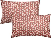 Vista 40 de Fundas de almohada marrón y blancas de 18 x 18 pulgadas, juego de 2 almohadas boho grises con lunares, fundas de almohada modernas estampadas