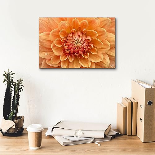 Miniatura 7 de Epic Graffiti 'Orange Dahlia' de Cora Niele, lienzo decorativo para pared, 18 x 12 pulgadas