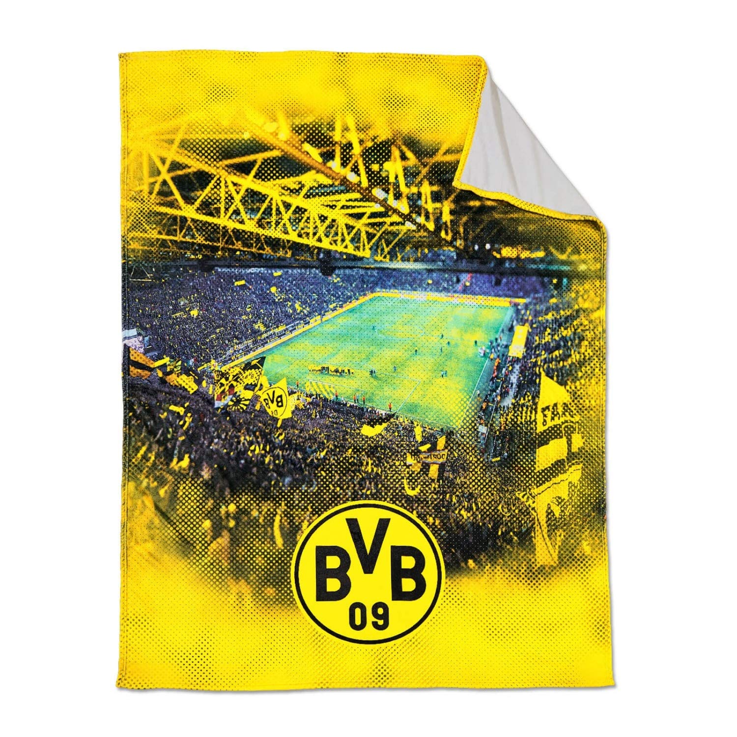 BVB Dortmund Fleecedecke mit Stadionprint (one Size, Multi)
