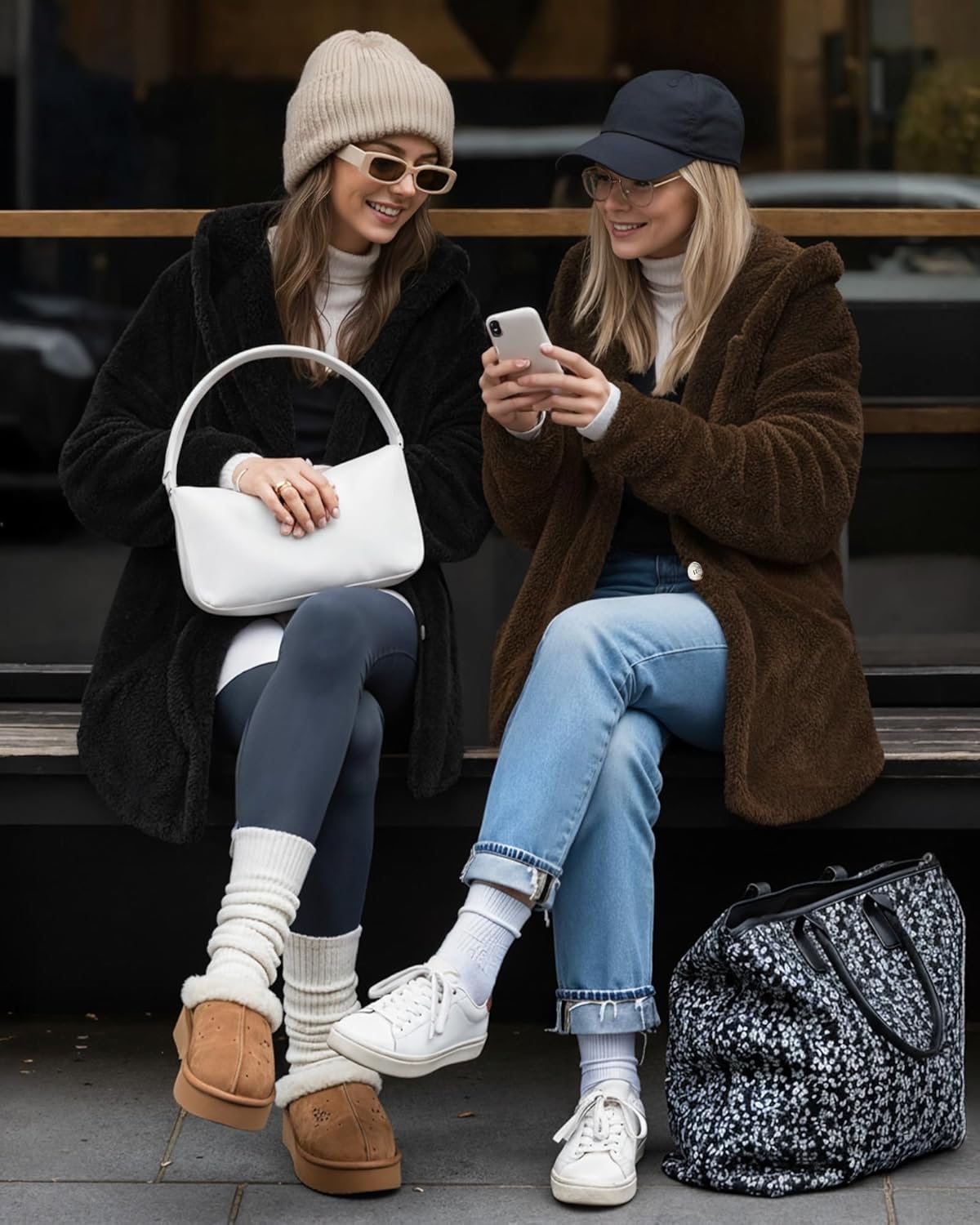 MANGOPOP Womens Fleece Jacket 2025 Winter Oversized Fuzzy Hooded Coat Button Cardigan Sherpa Sweaters Outerwear with Pockets - Image 3