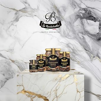 La Rustichella - Black Sliced Truffle 90gr - 100% Made in Italy | Vegan, Gluten-Free, Cholesterol-Free