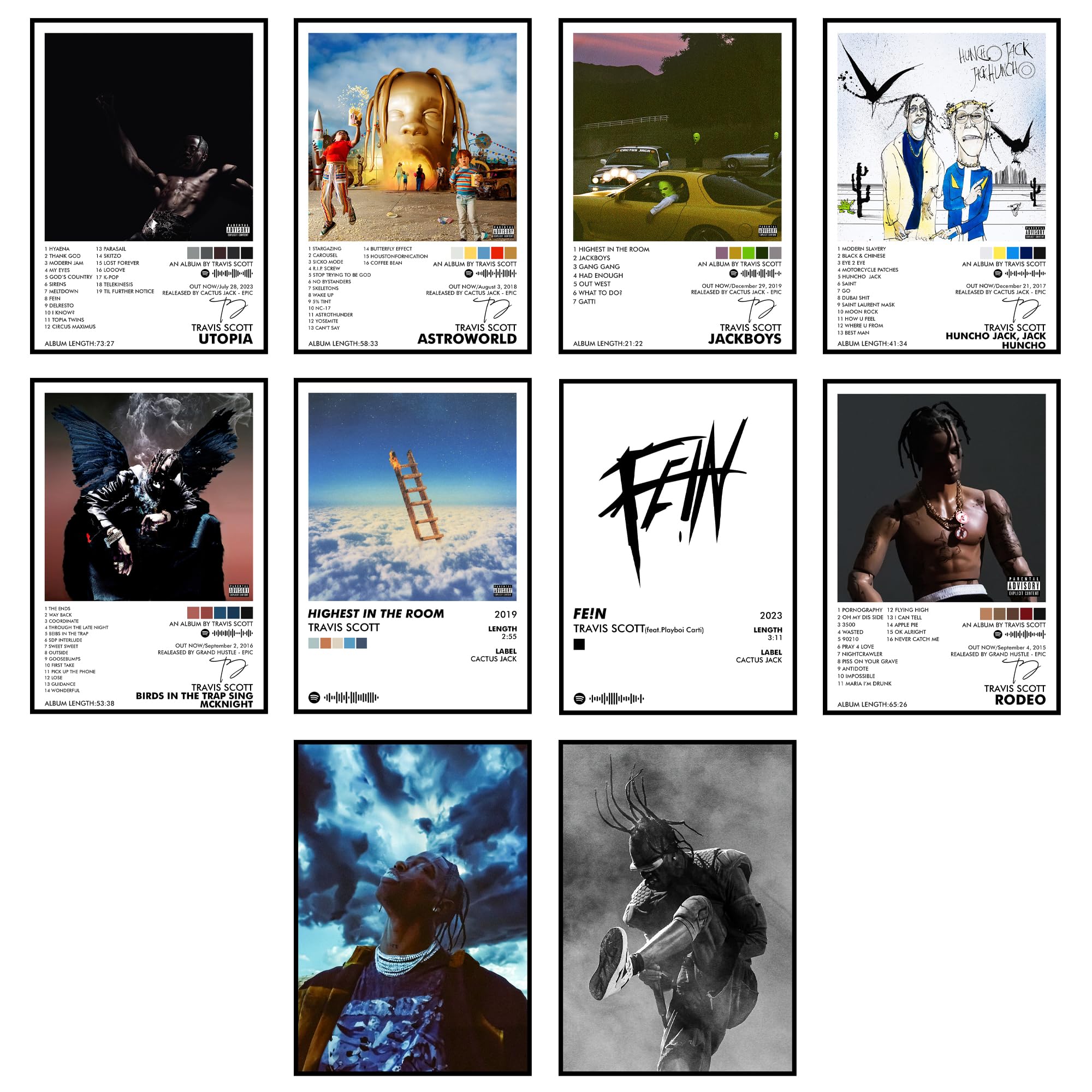 Thepaper9store Pack of 10 -Travis Scott Music Album Art Wall Posters 8.2x11.8 inch Adhesive Tape Attached Wall Decor Posters, Music Posters, Wall Art For Bedroom, Living room, Office (Travis Scott) (B0CTVFJZM6) Amazon Price History, Amazon Price Tracker