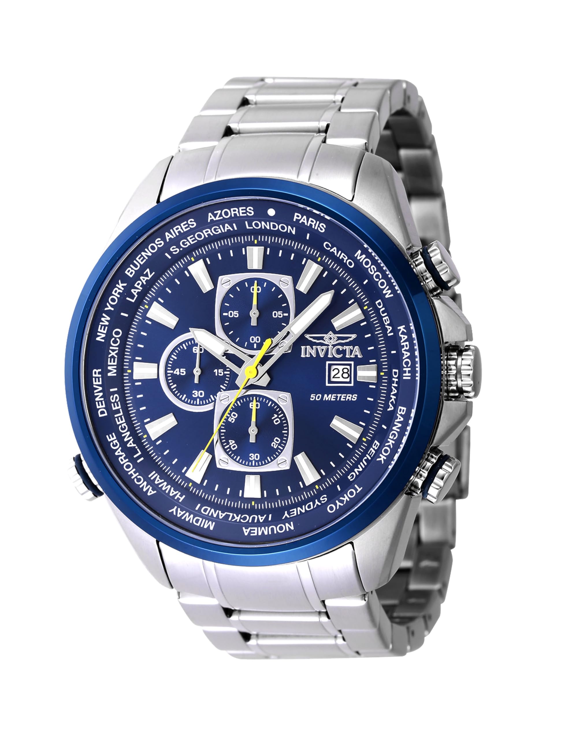 Invicta Aviator Edelstahl Herren Quarzuhrwerk - 50mm