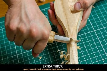 BeaverCraft Basswood Wood for Carving - Spoon Blank B1 10 x 2 x 1.4 - Soft Whittling Wood Carving for Beginners Kids - Unfinished Wooden Block forCrafts
