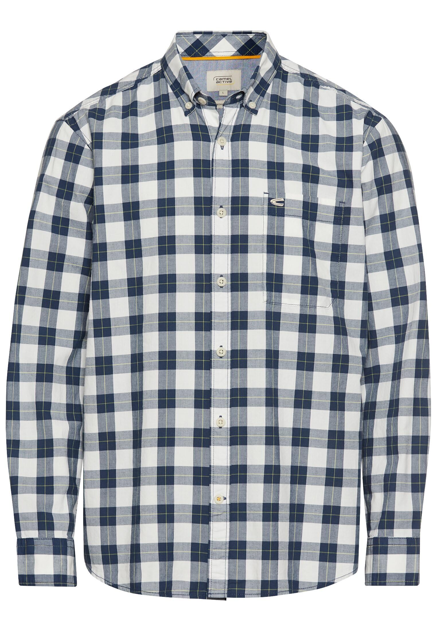 camel active Men's Pure Cotton Checked Shirt