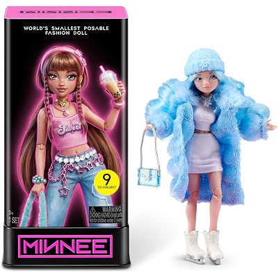MINNEE Fashion Doll Blind Box by Starbox, Surprise Collectible 4 inch Doll with Mystery Accessories, Blind Packaging, 14 Points of Articulation, Fashion Doll for Girls & Collectors.