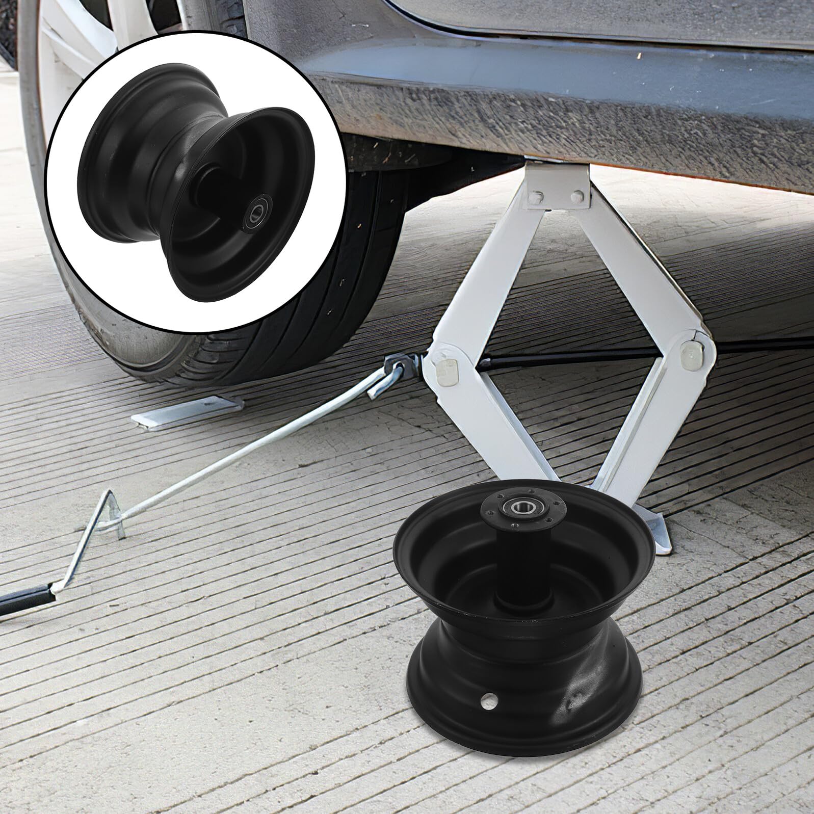Moyeu de Disque pour Scooter Électrique Frein à Disque 10x6.00-6 pour Trottinette Électrique et Moped Jante 6 Trous