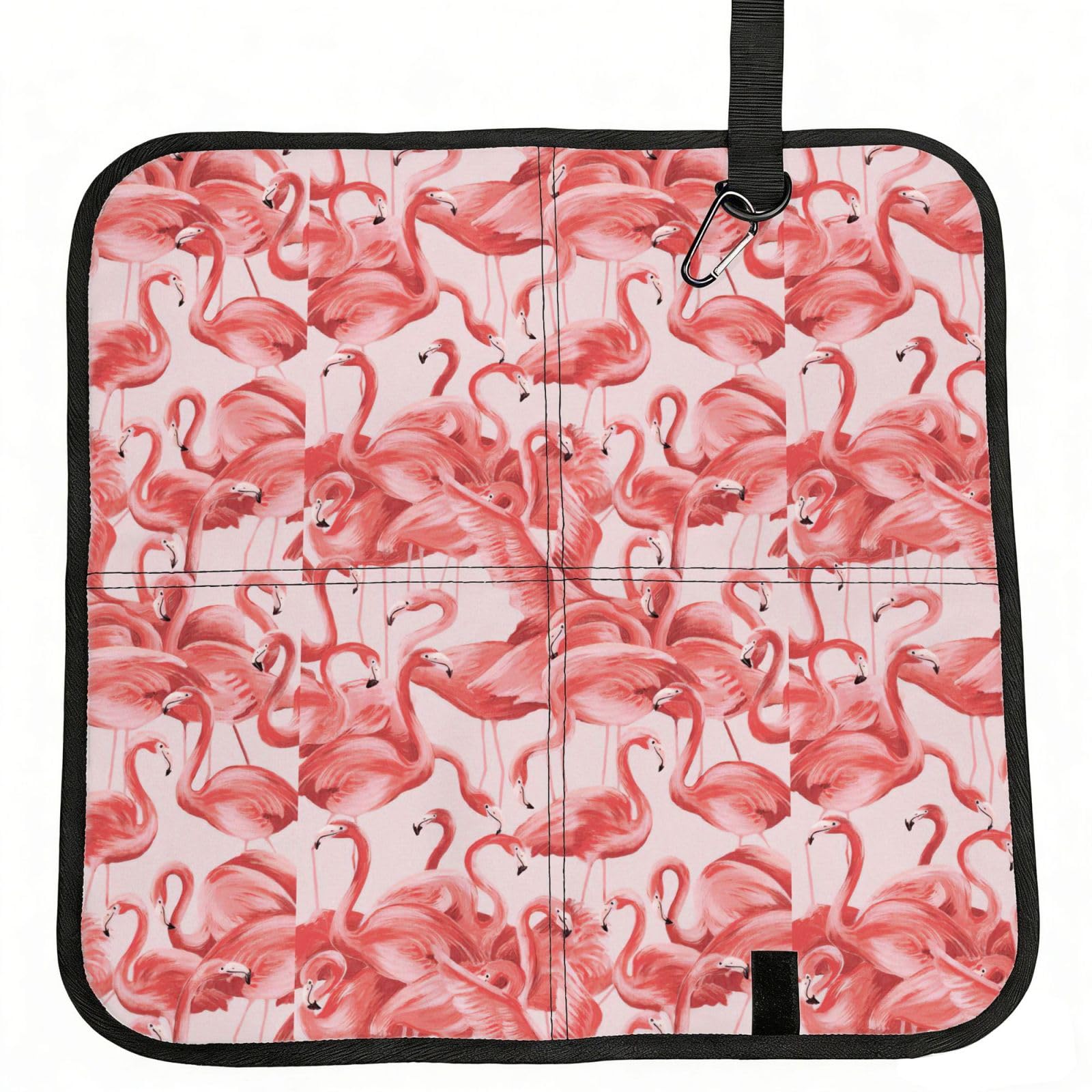 VCzsdff Flamingo Print Portable Seat Cushion Folding Bleacher Pad Compact Picnic Sitting Mat Polyester 40cm