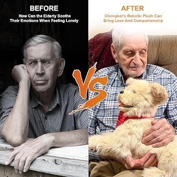 Chongker Realistic Companion Robot Dog Stuffed Animals For The Elderly