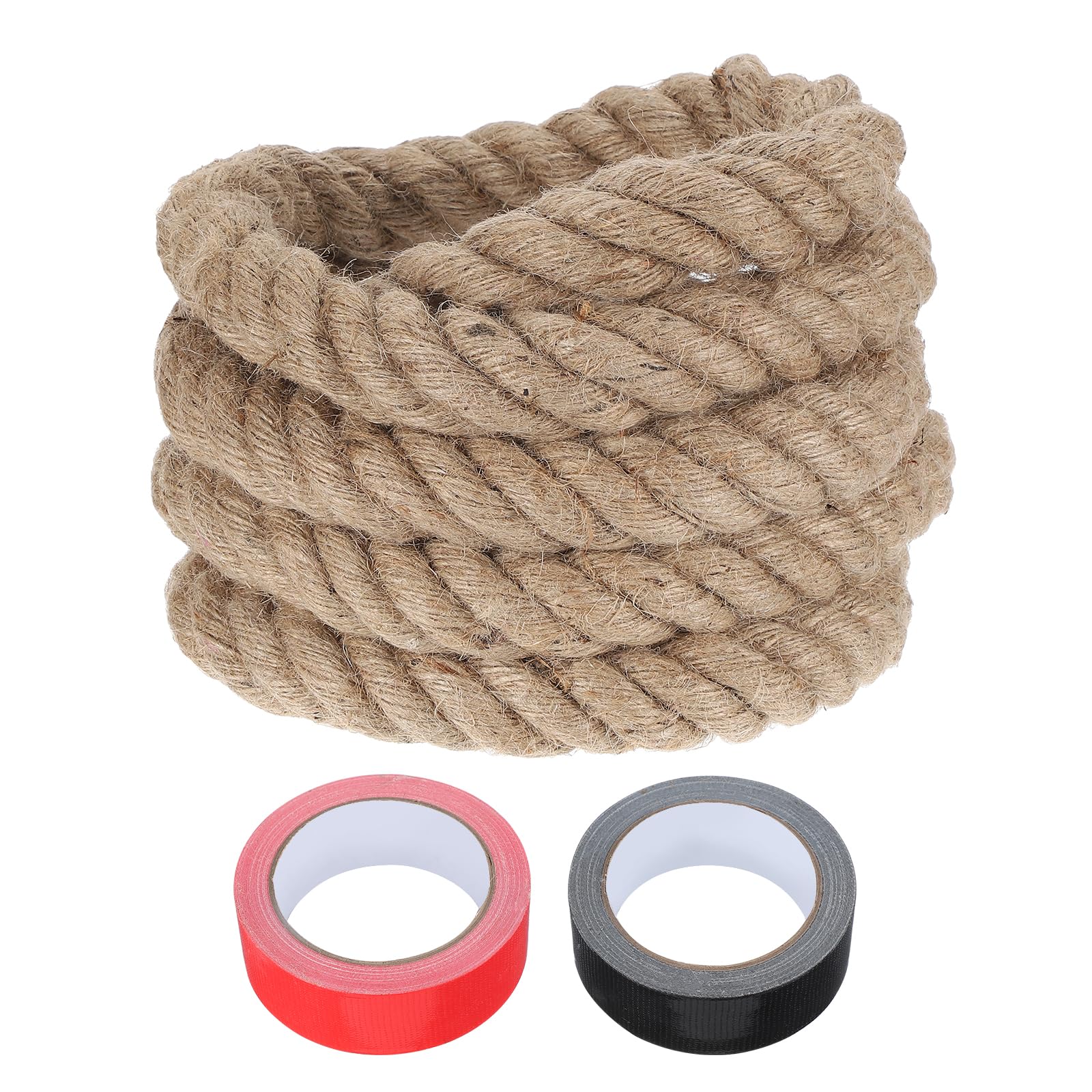 QUARKZMAN 2 Cintas Cuerda De Yute 1.4 Pulgadas X 10 Pies Cuerda Gruesa