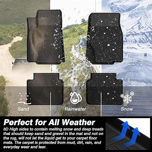 Miniatura 3 de KUST Alfombrillas para Jeep Grand Cherokee 2022, 2023, 2024 (el más nuevo Grand Cherokee) para todo tipo de clima, ajuste personalizado,