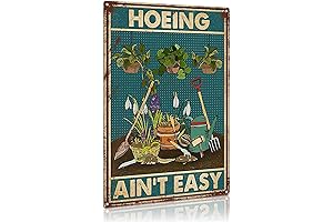 FLFGIDD Tin Sign: Hoeing Ain't Easy