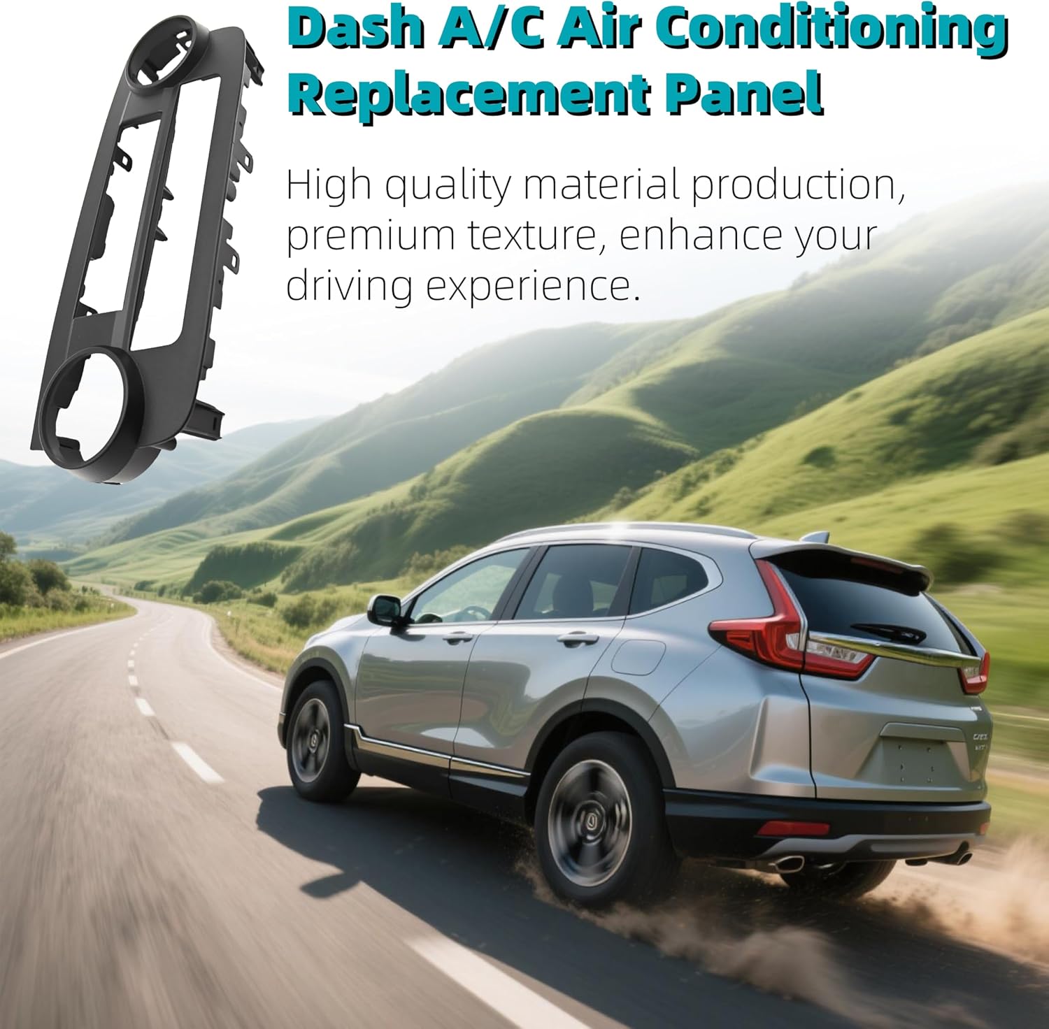 Dash A/C Air Conditioning Replacement Panel Installation Mount Trim Automatic and Manual Air A/C Kit Compatible with Honda CR-V CRV 2007,2008,2009,2010,2011 AC Bezel (Manual A/C)