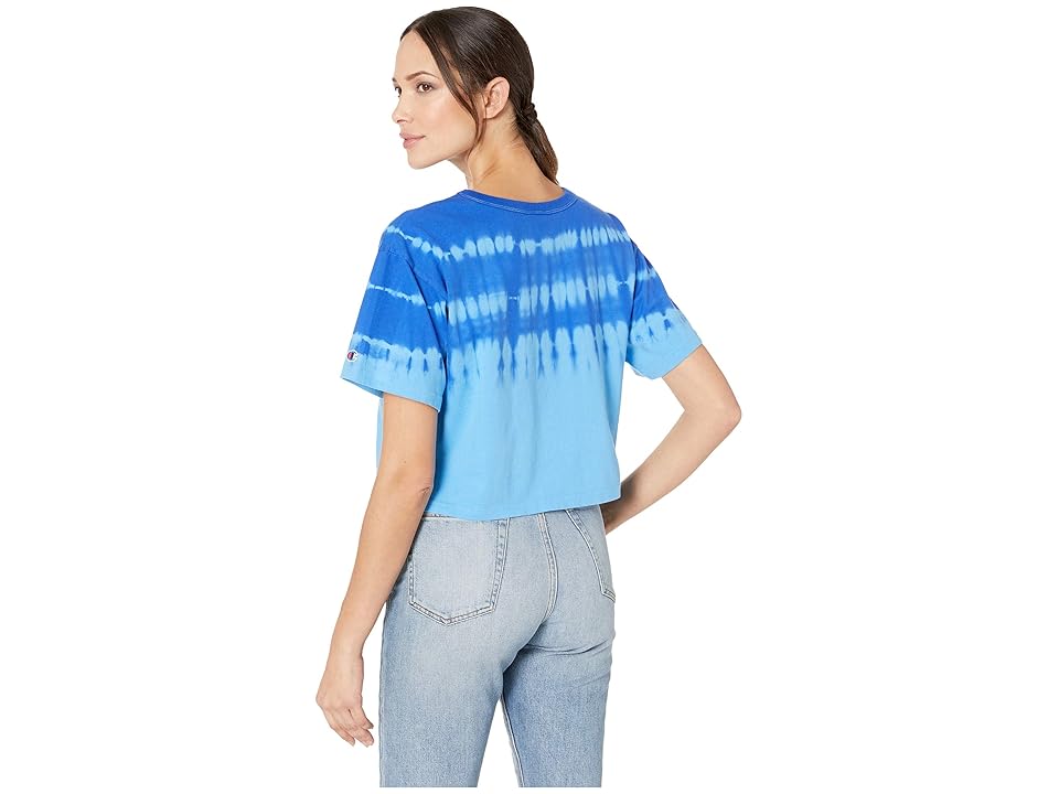 

Champion LIFE Streak Dye Cropped Tee (Active) Women's Clothing, Blue
