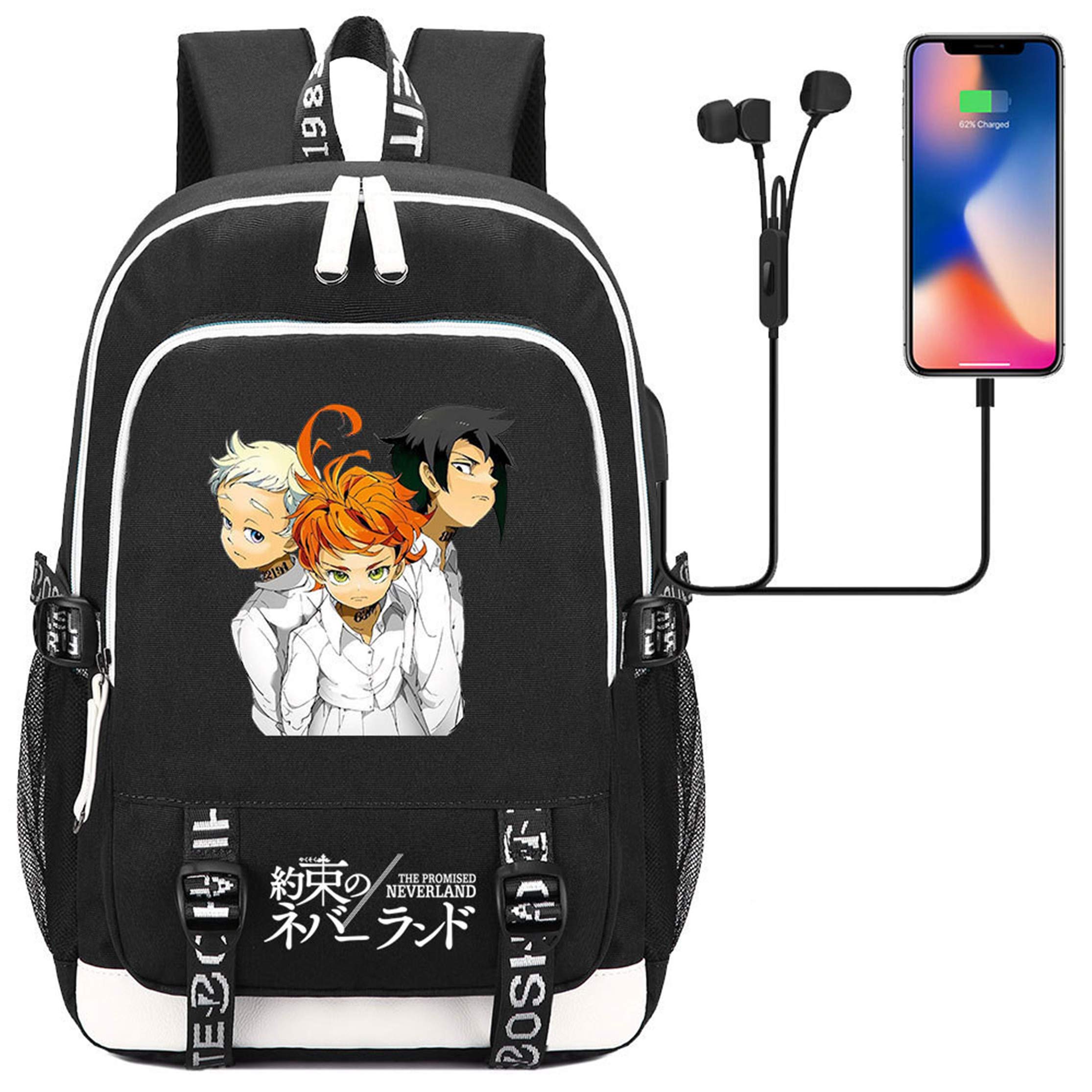 GO2COSY Anime The Promised Neverland Backpack Daypack Student Bag School Bag Bookbag Shoulder Bag