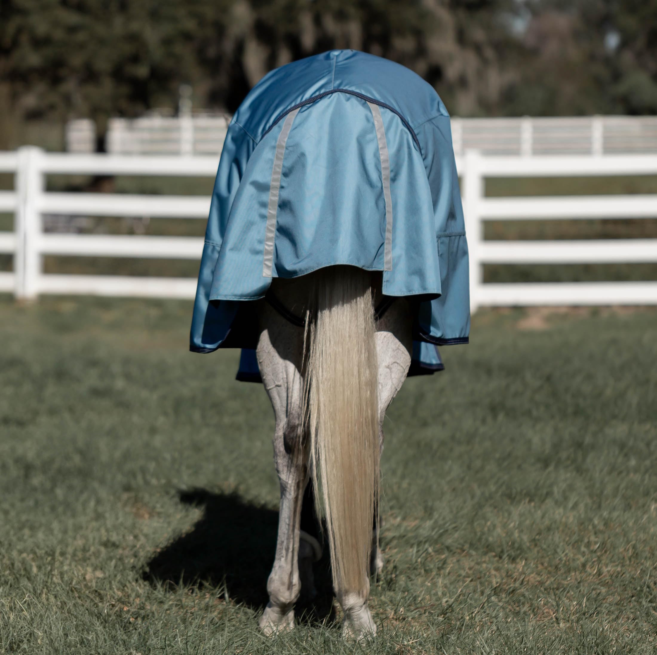 Equinavia Thunder 360 Detachable Neck Turnout Sheet - Bluestone Blue - 81 in