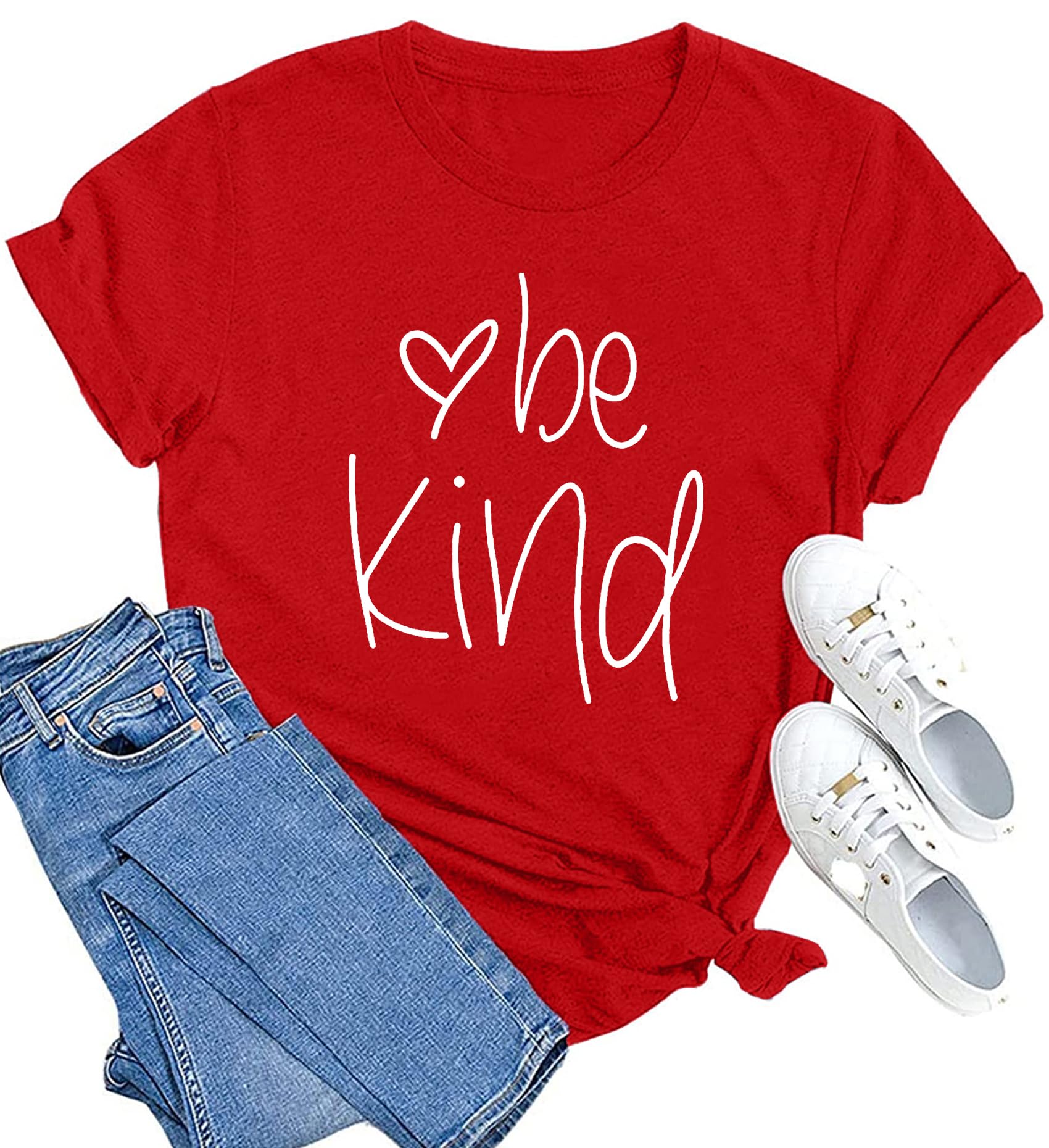 MAIHUN Tie Dye Rainbow Be Kind Shirt