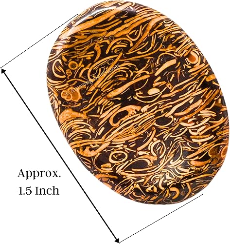 Vista 131 de Cristales de piedra de preocupación de cuarzo rosa y piedras curativas, piedras de preocupación para regalos de alivio del estrés, cristal de piedra