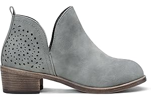 Women's Perforated Cutout Ankle Booties