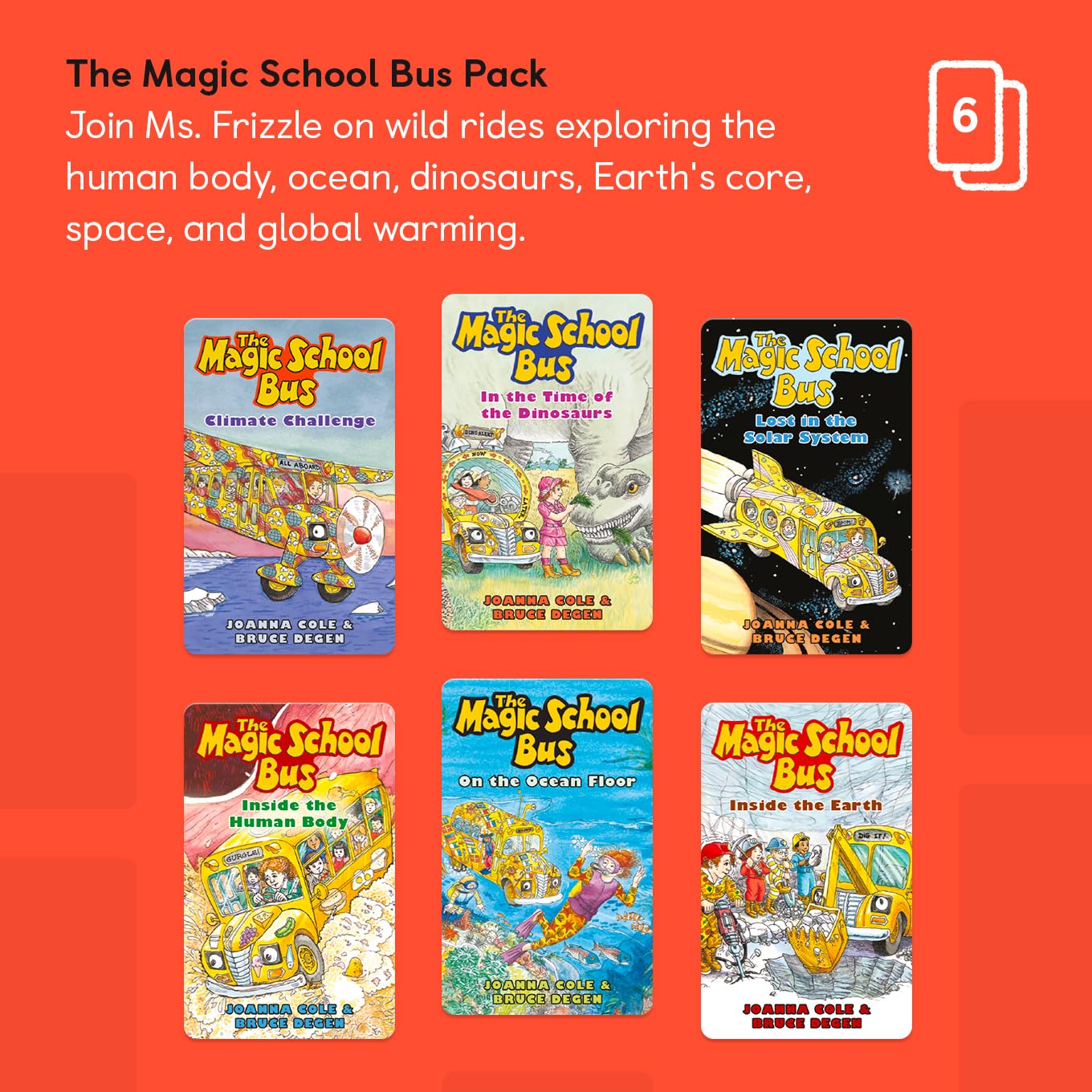 Yoto The Magic School Bus Pack - 6 Kids Audiobook Cards for Use