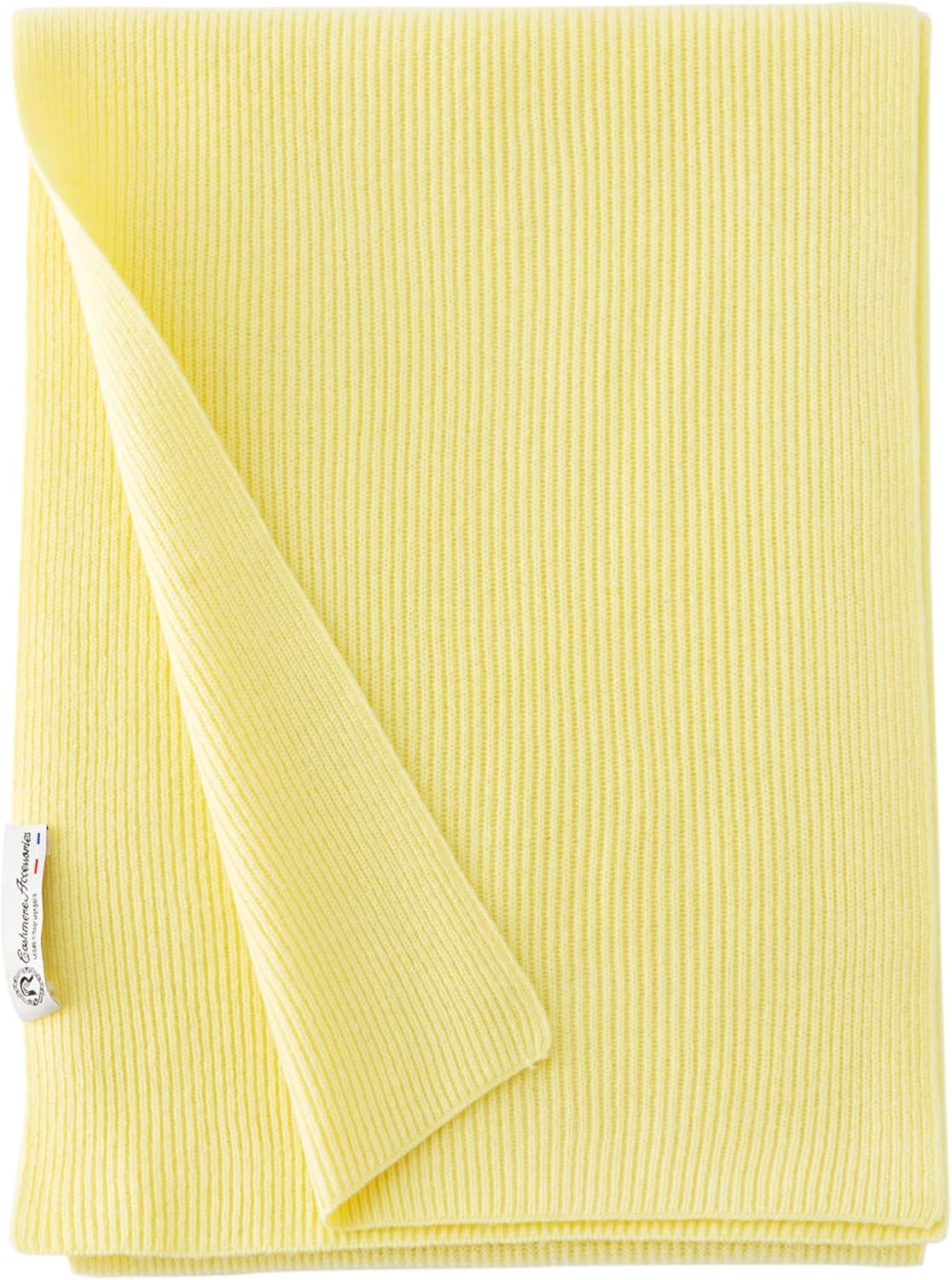 Elegant 100% Cashmere Scarf for Women Luxury Warm Scarves Yellow - Image 4