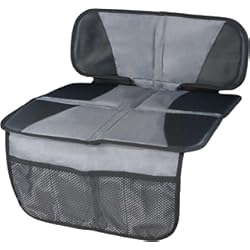 Walser Almohadilla de Asiento Infantil, Protector de Asiento Infantil, Almohadilla de Asiento Infantil Tidy Fred Compatible con ISOFIX Gris/Negro