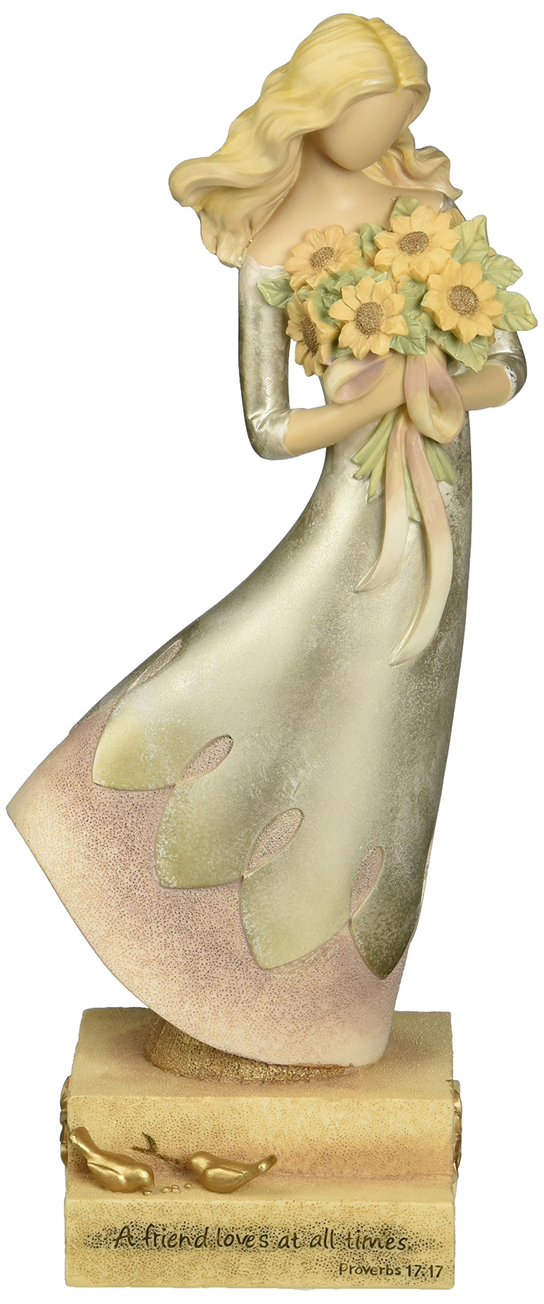 Enesco Legacy d'amour ami avec Fleurs figurine de décoration intérieure 21cm