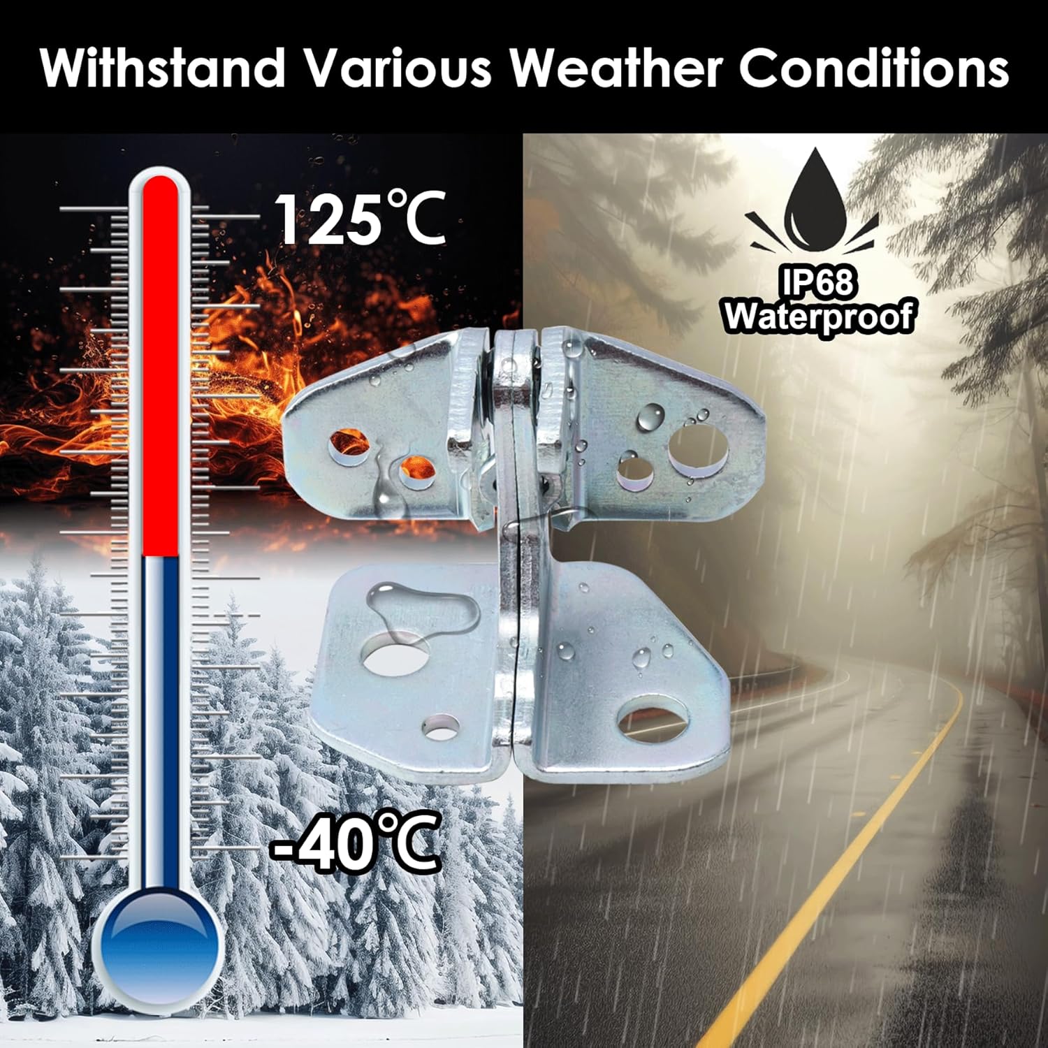 55113661AC Driver Side Upper Door Hinge Front Left,Compatible with 2013-2023 Dodge Charger Durango,Chrysler 300,Jeep Grand Cherokee