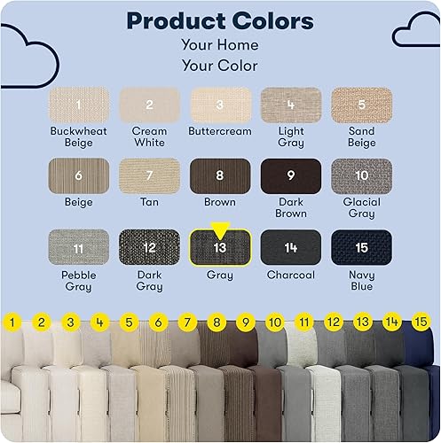 Miniatura 19 de Serta Palisades Sofás Tapizados para Sala, Sofá de Diseño Moderno, Tela, gris (Glacial Gray) gris (Glacial Gray),Beige,Marrón,Alforfón Beige,Marrón