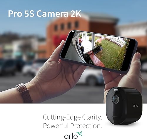Miniatura 8 de Arlo Pro 5S Cámara de Seguridad con Reflector 2K HDR  Exterior  Inalámbrica  Wi-Fi de Doble Banda se Conecta a la Red más Fuerte  Zoom 12X, Audio de