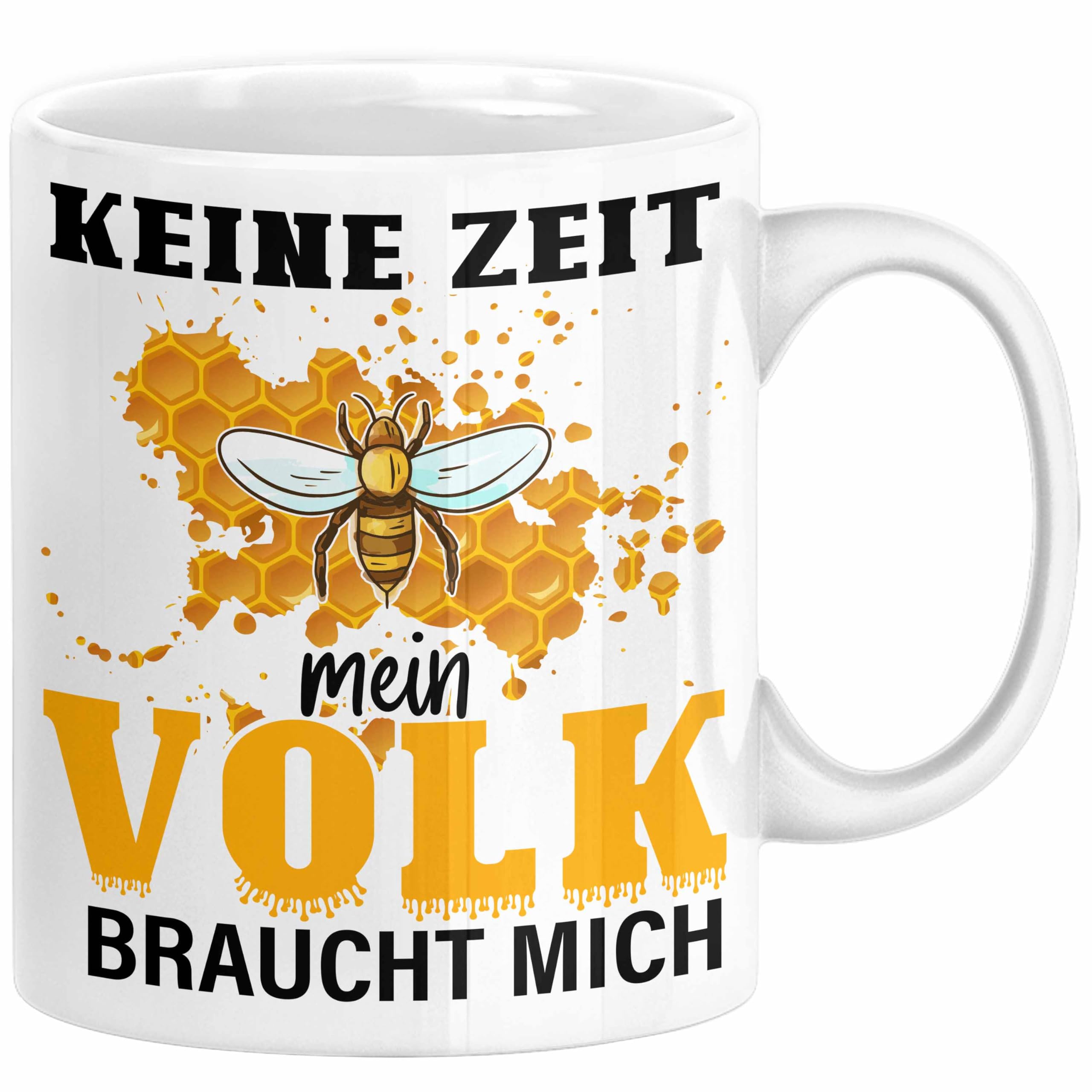 Trendation Imker-Tasse Mit Spruch „Zuhause Ist Da Wo Mein Volk Ist“ – Spülmaschinenfest, Beidseitig Bedruckt