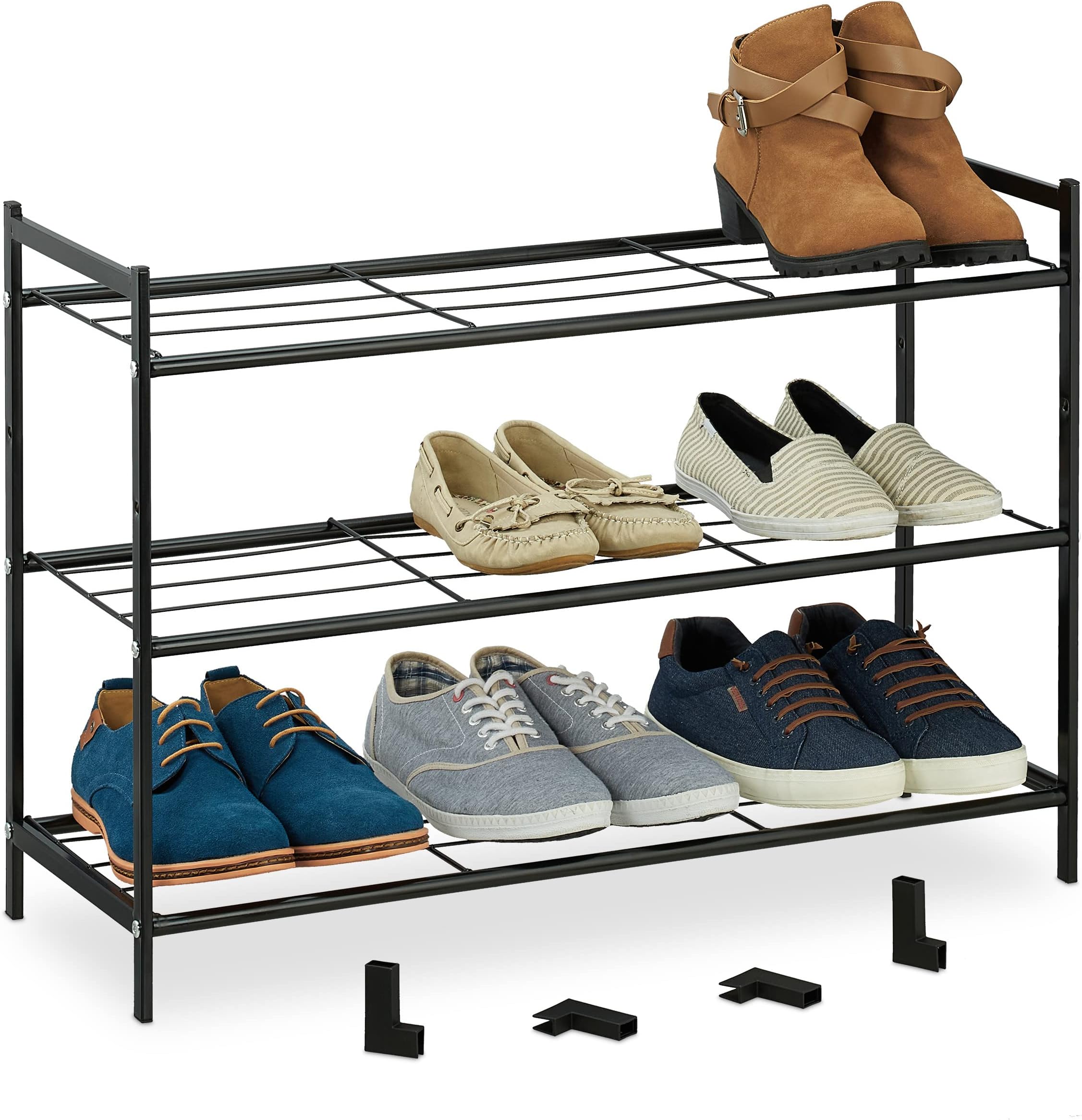 Preisvergleich für HOMCOM Schuhregal Schuhablage Schuhständer mit 3