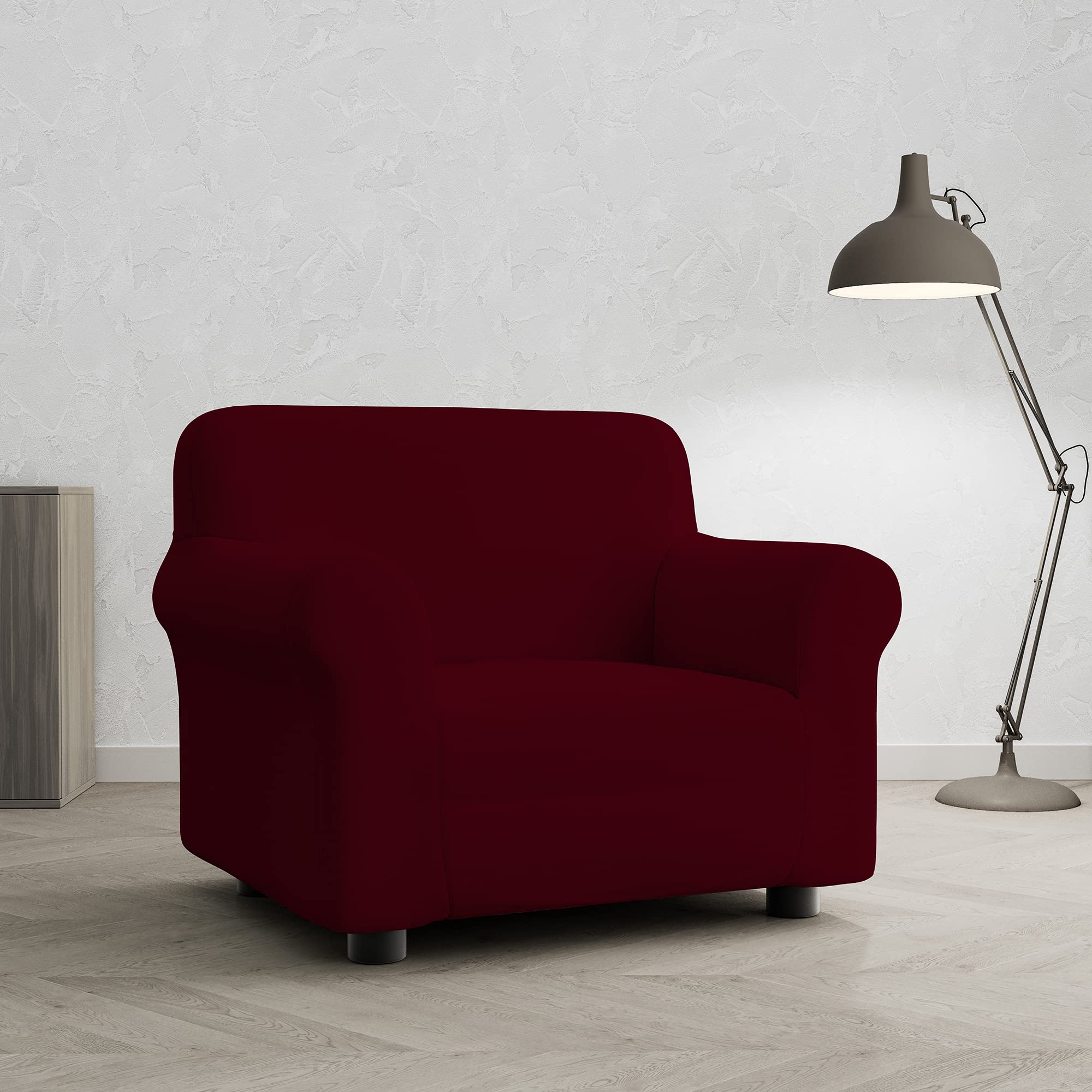 Italian Bed Linen Più Bello bielastic Sofa cover Bordeaux, 1 place, Polyester, 1 Seat - Image 2