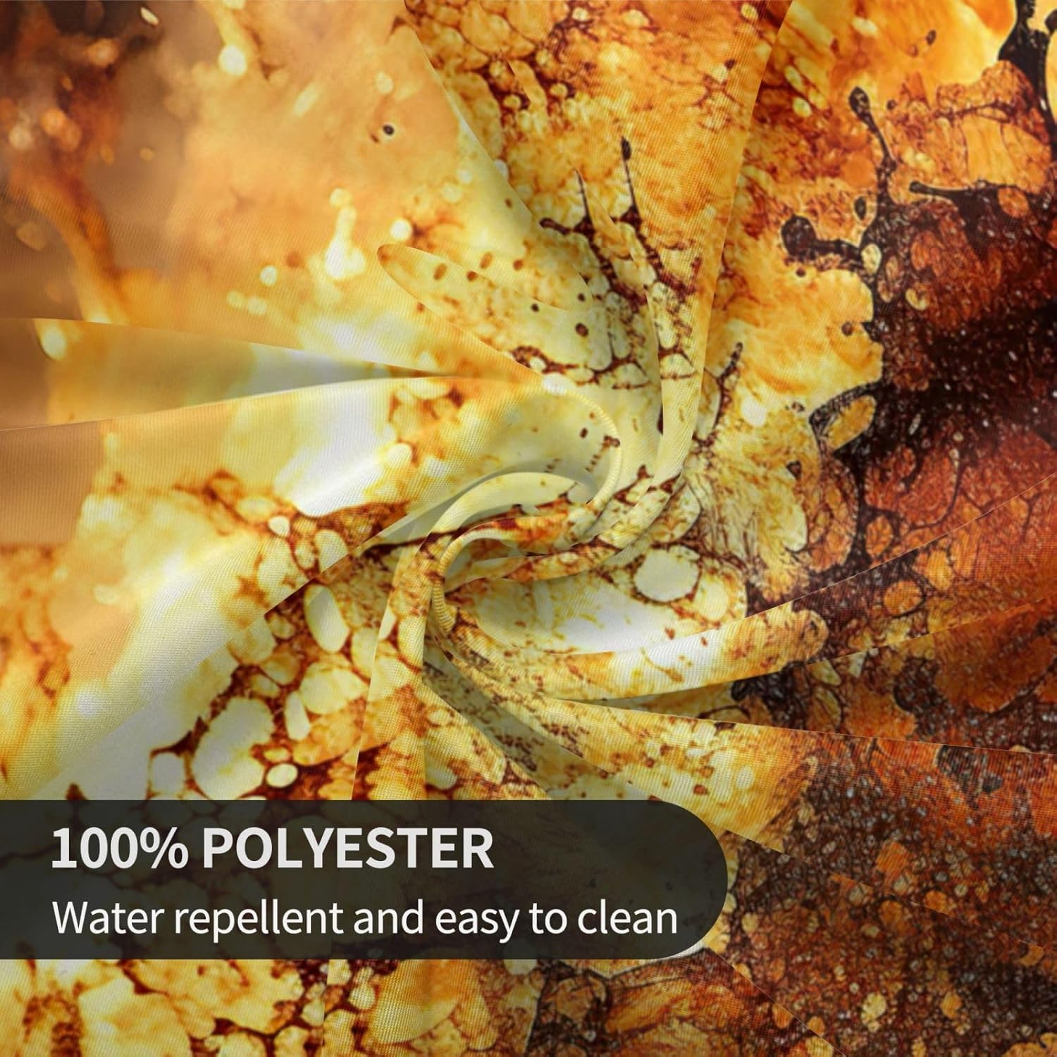 Volcano Print Wrinkle Free Dining Table Cover for Birthday Party Farmhouse Tablecloths Up to 60 x 60 Inches