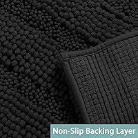 Vista 4 de Turquoize - Tapetes de felpilla antideslizantes para baño, tina, ducha, peludos, superabsorbentes, tapete de felpa estándar 20 x 32 pulgadas y 20 x