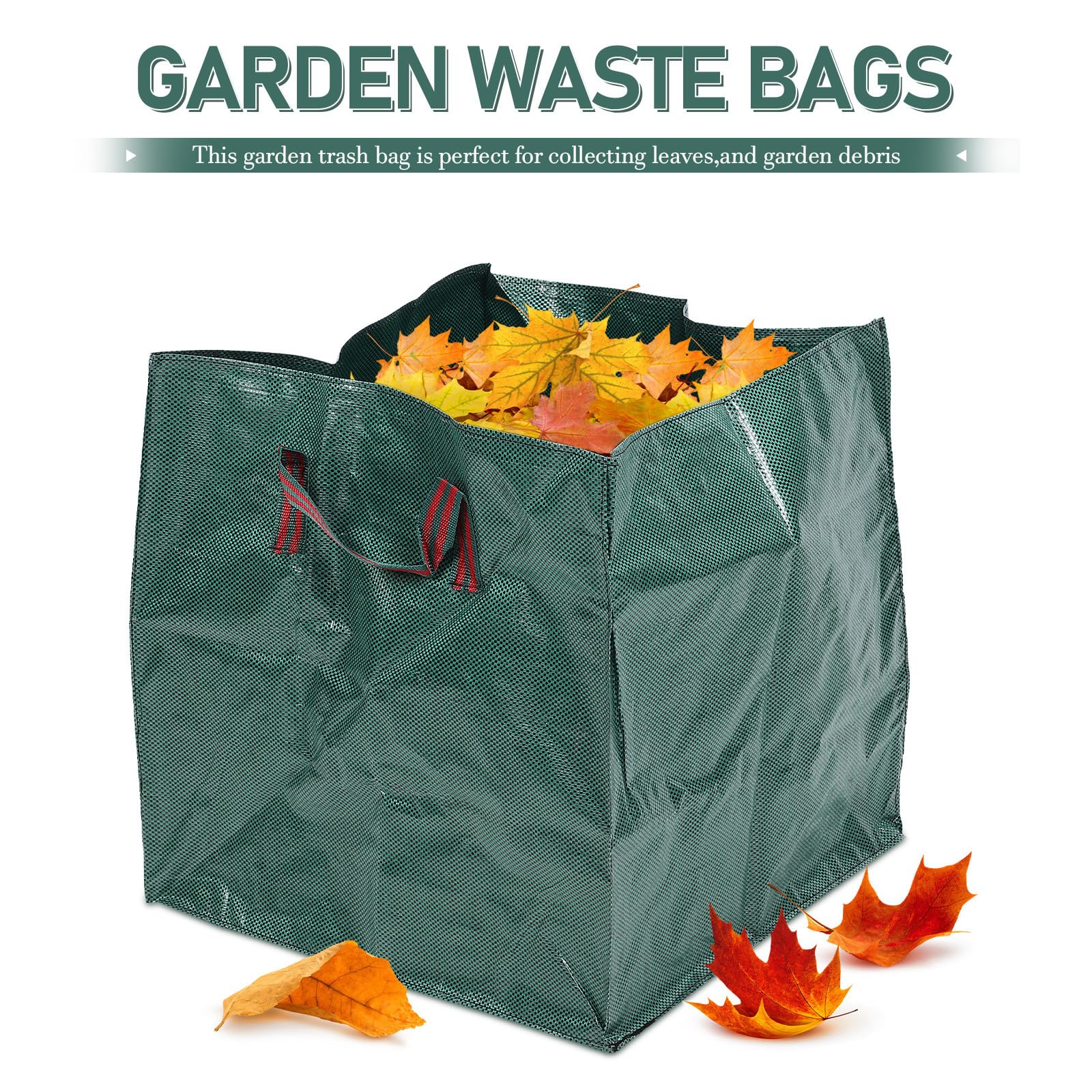 DECHOUS 2 Stück Wiederverwendbare Garten laubsäcke aus Robustem Pp material Große Kapazität Wasserbeständig zur Sammlung von Laub Unkraut und Gartenabfällen für Gartenliebhaber