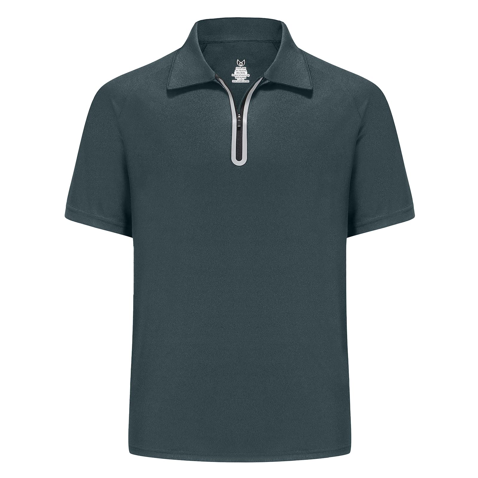 MOHEEN Golf Shirts for Men Lightweight Dry Fit Print Moisture Wicking Performance Short Sleeve Sports Polo Shirt