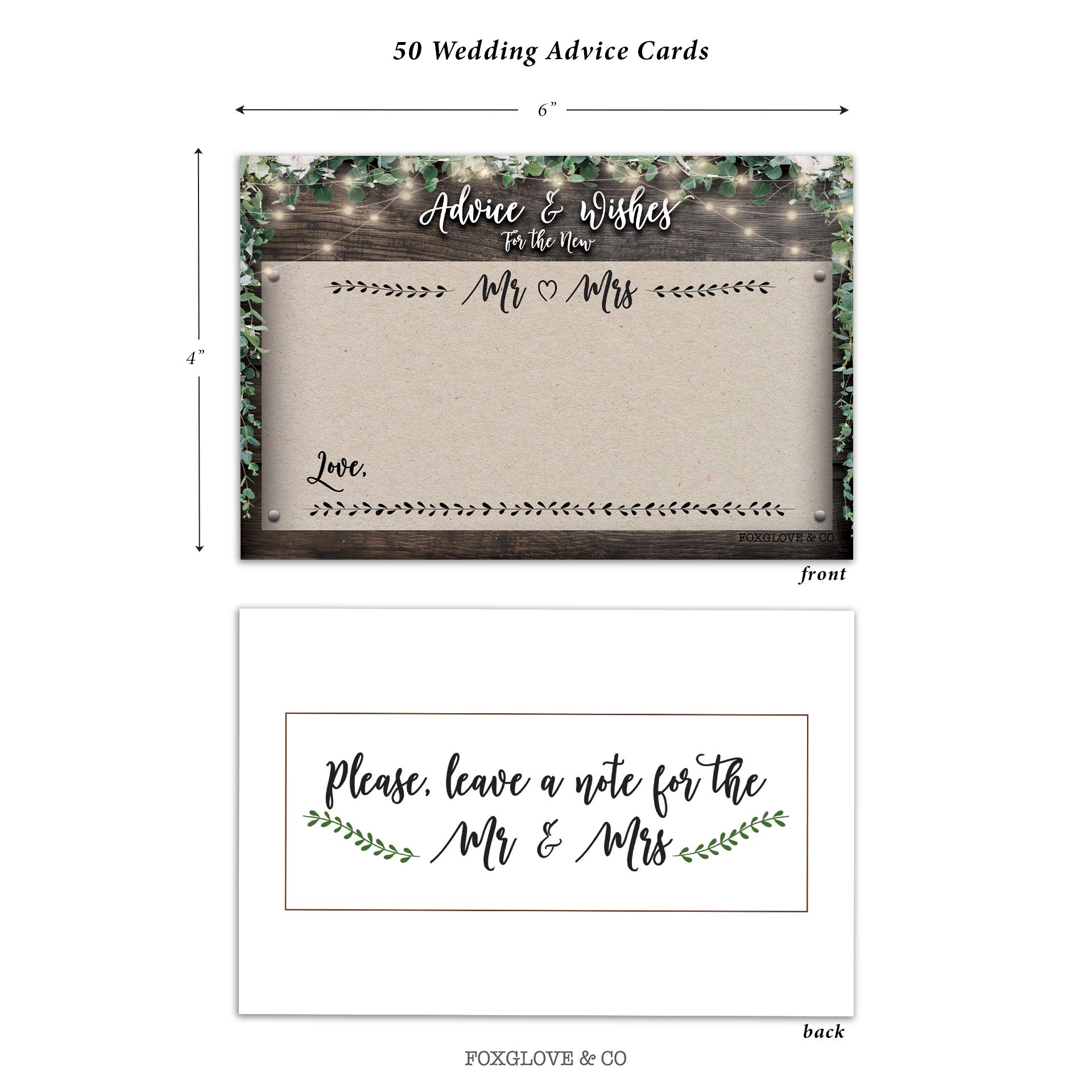 50 Rustic Wedding Advice Cards And Well Wishes For The Bride