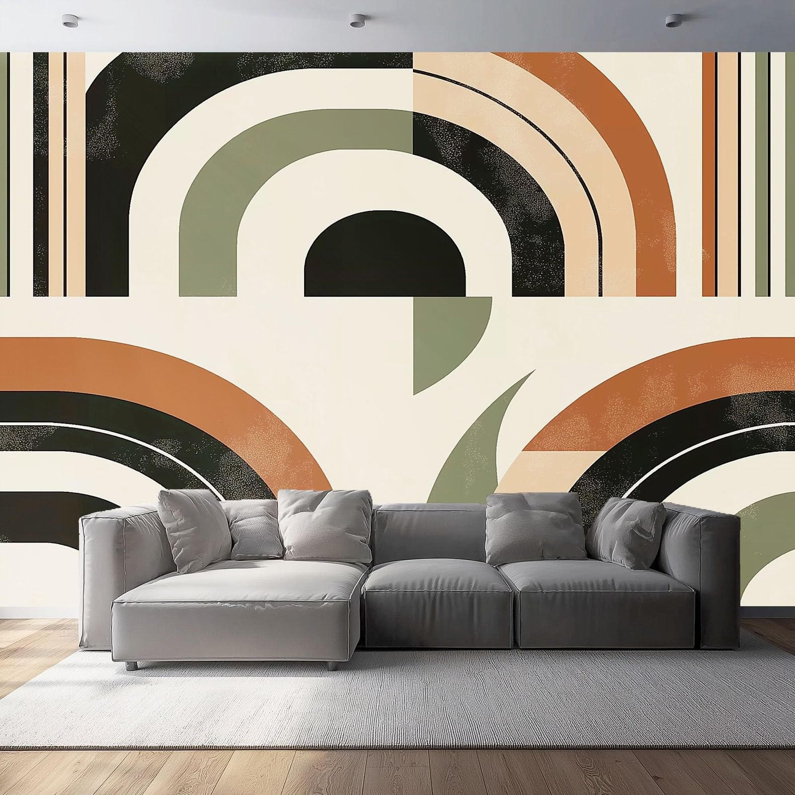 Papier peint panoramique 200x140 cm abstrait pour bureau moderne
