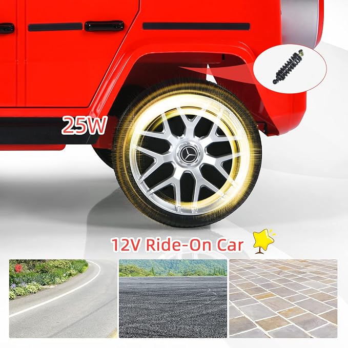 Vehículo eléctrico infantil Mercedes Benz G63 12V rojo miniatura 9