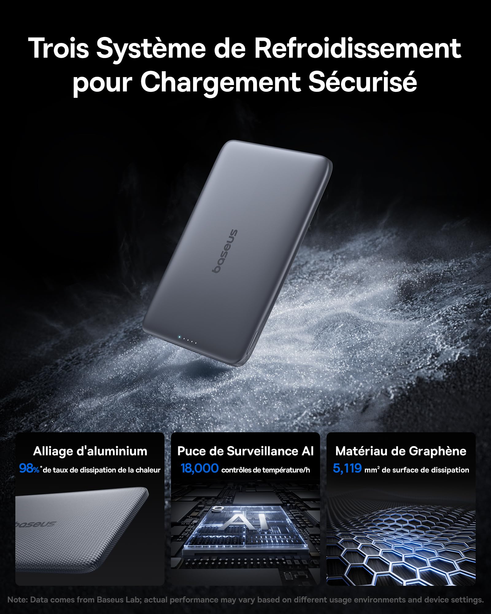 Baseus Magsafe Power Bank Ultra Slim Powerbank magnétique Ultra légère pour iPhone 16/15/14, Mini Wireless 5000 mAh, USB-C PD 20 W, Batterie Externe avec écran LED, Rose