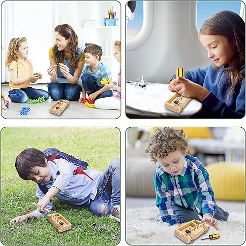 Miniatura 5 de Mikabili Montessori - Tablero de destornilladores de madera para niños habilidades básicas juguete educativo sensorial para niños y niños pequeños