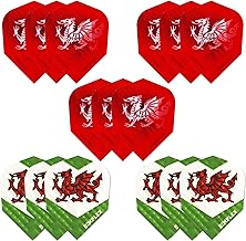 Harrows Darts Flights (15 Flights Total) I 100 Micron Dart Flights I Premium Extra Strong Made in UK I Professional (Wales)