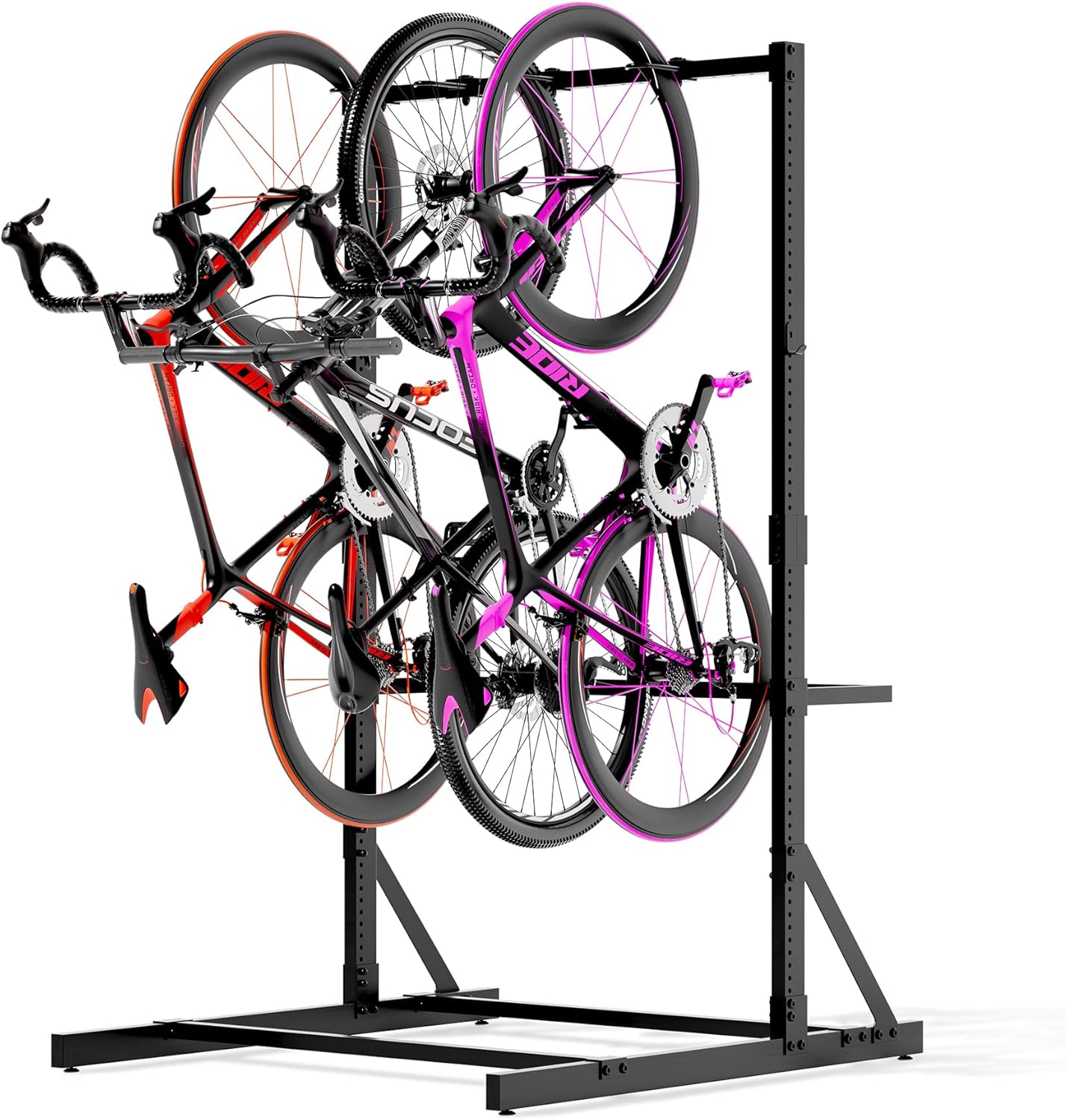 Freestanding Bike Stand for Garage, 4 Bikes Stand Vertical Bike Storage Rack 300 Lbs Heavy Duty Bike Floor Stand,Indoor/Outdoor Bike Racks for Home and Garage Organizerike (Bike stand for 4 bikes)