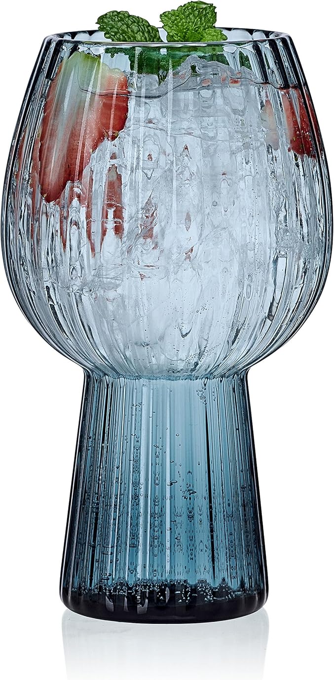 Mikasa Phoebe Modern Copas Ópticas Azules, Juego de 4, 19 oz miniatura 7