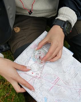 Suunto A-30 Compact Compass - Northern Hemisphere, Metric/Imperial Scale, Accurate for Hiking & Orienteering, Magnifying Lens & Luminescent Marking