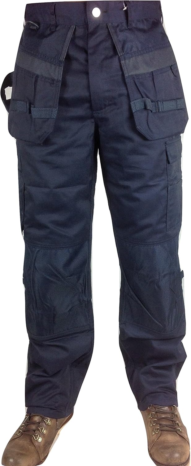 navy blue combat pants with knee pads
